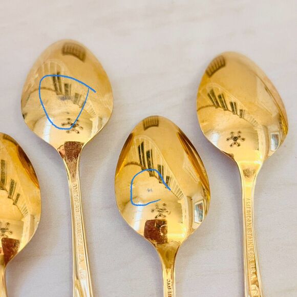 INTERNATIONAL SILVER American Flair Gold (Gold Electroplate) 12 Pc Flatware USA - Picture 8 of 11